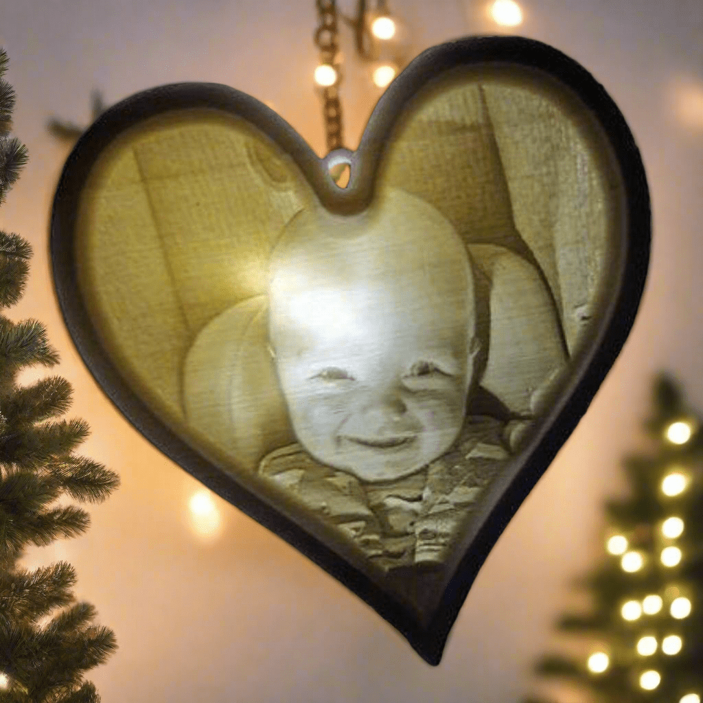 Heart Custom Photo Lithophane - Odell Creations