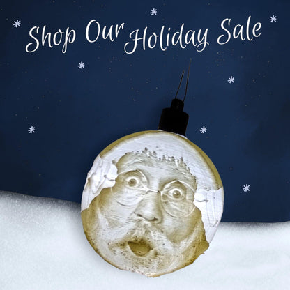 Santa 3D Photo Lithophane Christmas Ornament - Light Up Your Christmas Tree with a Lithophane Ornament - Odell Creations