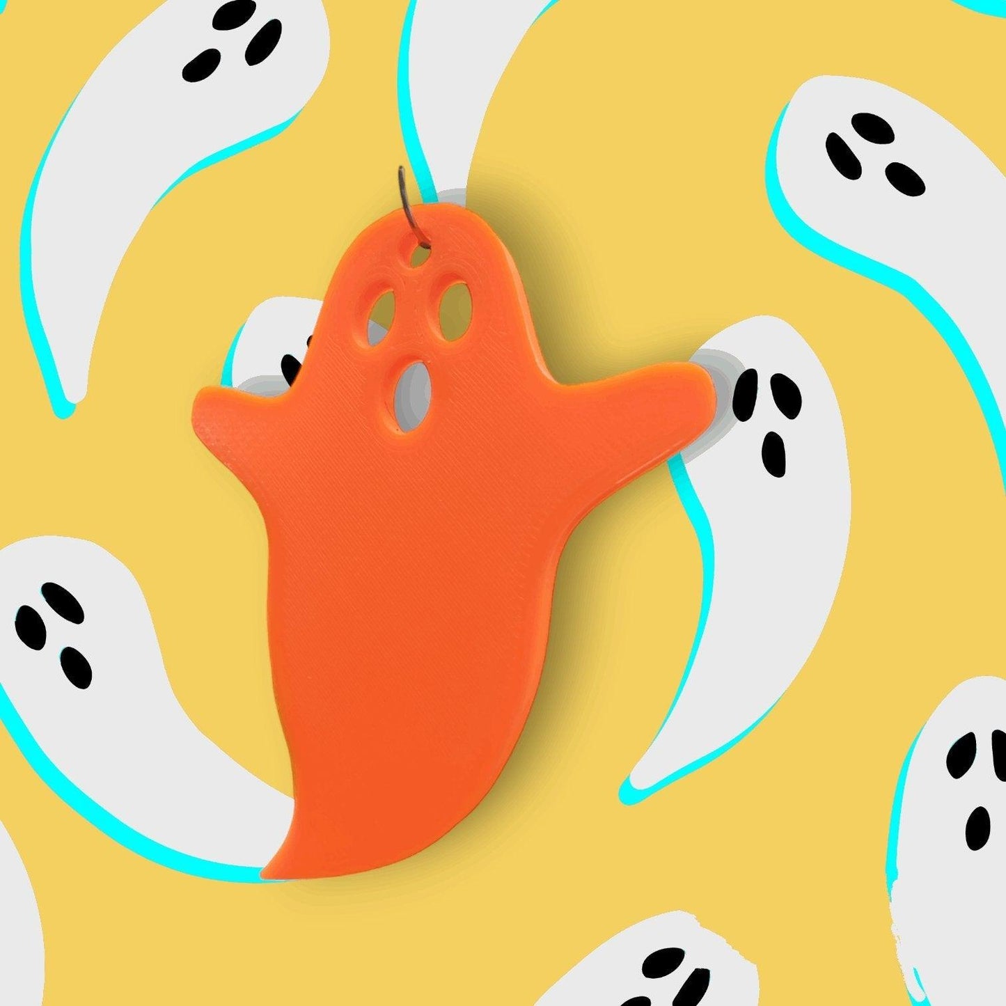 Spooky Ghost Keychain for Halloween Season by Mystic Mesh 3D - Odell Creations